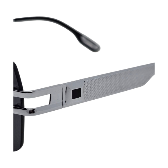 Stylish Black Rectangular Sunglasses PORTA ROMANA - Picture 3 of 10